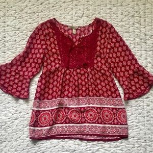 Speechless brand girls size medium red crimson top